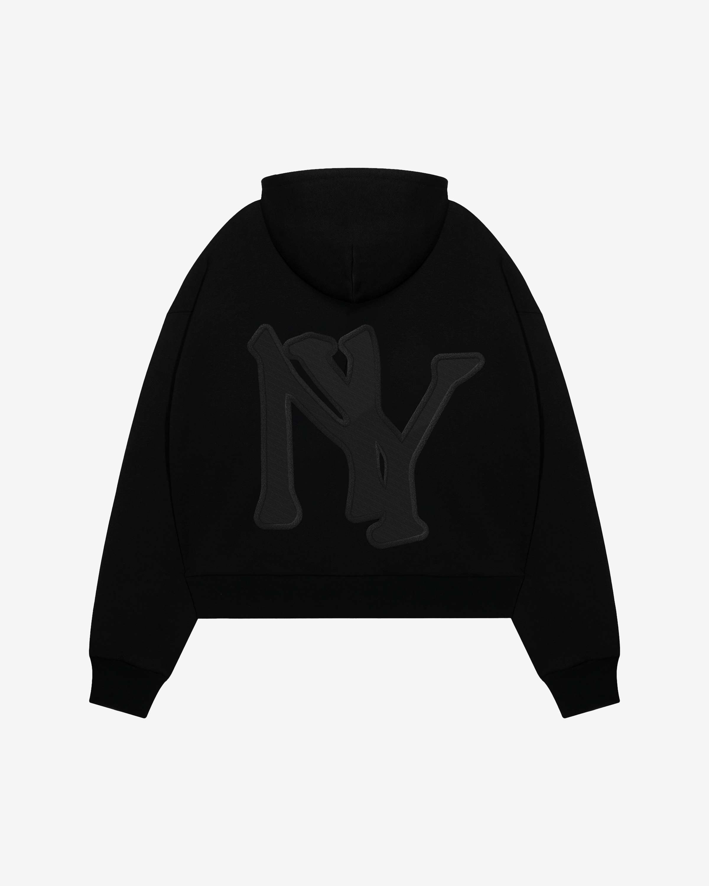 MLB EMBROIDERD BLACK EDITION ZIPPED HOODIE